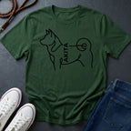 Akita Minimalist Line Art Shirt - Comfort Colors 1717 Dog Breed Tee - Akita Mom Gift