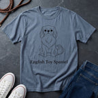 English Toy Spaniel Line Art Shirt — Bold Graphic Pop Art Dog Tee