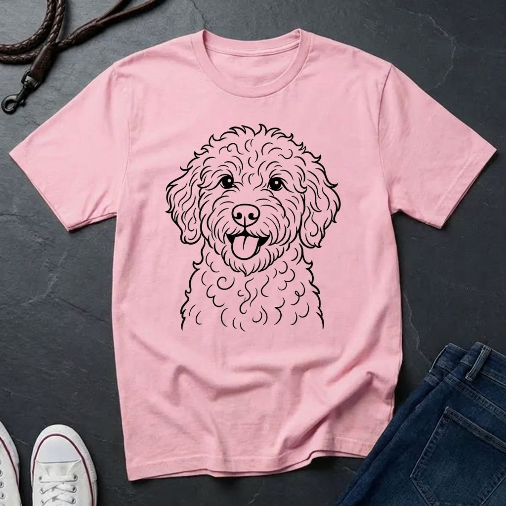 Lagotto Romagnolo Line Art Shirt — Bold Minimalist Curly Dog Tee