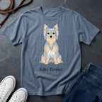 Silky Terrier Graphic Pop Art Shirt — Modern Australian Silky Terrier Tee