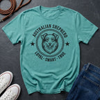 Australian Shepherd Heritage Badge Shirt — Loyal Smart True Dog Tee
