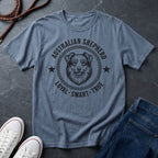 Australian Shepherd Heritage Badge Shirt — Loyal Smart True Dog Tee