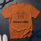 Beagle Vibes Shirt — Bold Minimalist Line Art Dog Tee — Comfort Colors 1717