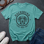 Dachshund Heritage Badge Shirt — Loyal Bold True Dog Breed Tee