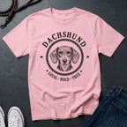 Dachshund Heritage Badge Shirt — Loyal Bold True Dog Breed Tee