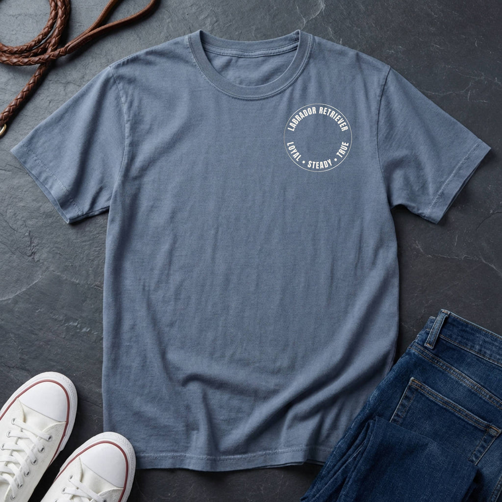 Labrador Retriever Shirt – Loyal Steady True – Minimal Dog Lover Tee – Comfort Colors 1717
