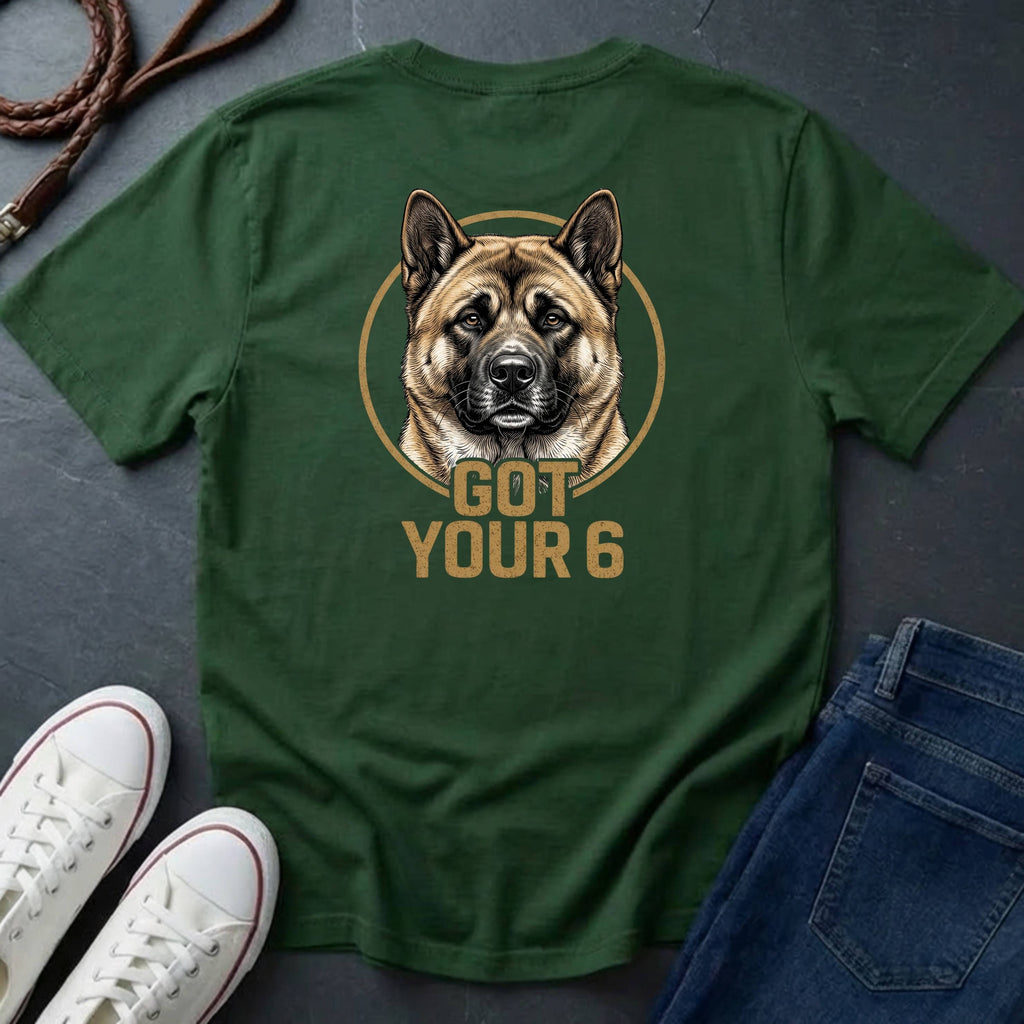 Akita Got Your 6 Shirt - Premium Dog Apparel for Guardian Owners