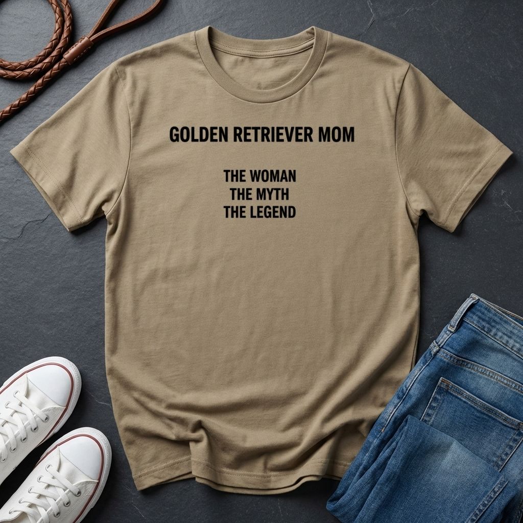 Golden Retriever Mom Shirt - The Woman The Myth The Legend - Comfort Colors Unisex Tee