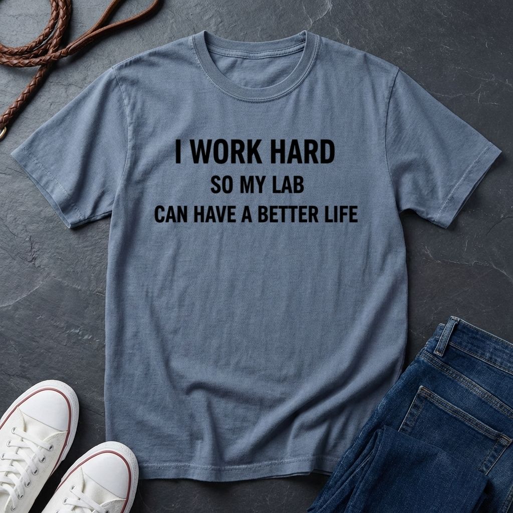 Labrador Retriever Shirt - I Work Hard So My Lab Can Have A Better Life - Comfort Colors Unisex Tee