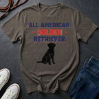All American Golden Retriever T-Shirt — Patriotic Dog Lover Tee