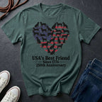 USA's Best Friend Since 1776 Shirt - 250th Anniversary Patriotic Dog Tee