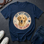 Off Duty Nurse Full Time Lab Mom T-Shirt – Yellow Lab Nurse Gift – Comfort Colors 1717