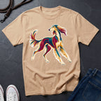Saluki Graphic Pop Art Shirt — Bold Colorful Sighthound Tee — Comfort Colors 1717