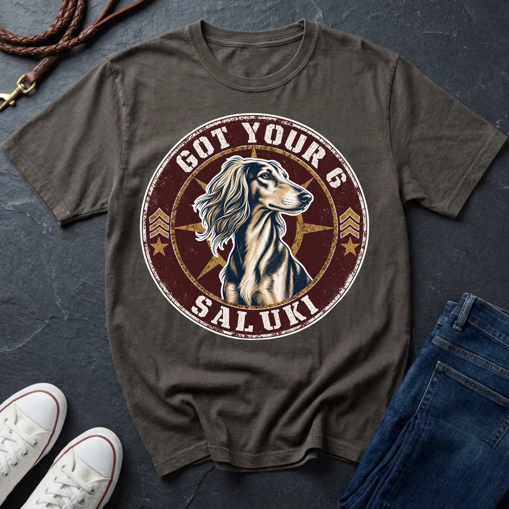 Saluki "Got Your 6" Shirt — Loyal Swift Guardian Tee — Comfort Colors 1717