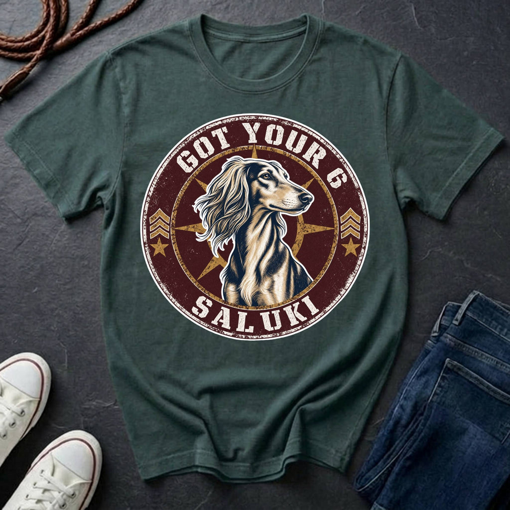 Saluki "Got Your 6" Shirt — Loyal Swift Guardian Tee — Comfort Colors 1717