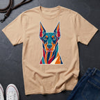 Doberman Graphic Pop Art Shirt — Bold Colorful Dog Portrait Tee — Comfort Colors 1717